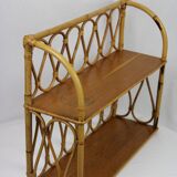 Rattan shelf