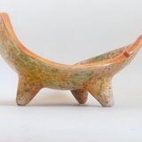 Empty ceramic pocket signed LB for Bernard Lecuyer fish shape 1960s