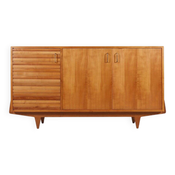 Mid-Century French Sideboard in Full Cherry Wood, 1950s