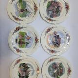 6 Small Dinner Plates Diameter 21 Cm Sarreguemines Obernai Loux