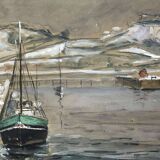 Pencil drawing enhanced with gouache by R Leparmentier (1895-1975)