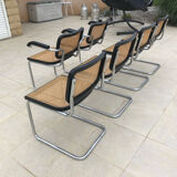 Suite de 6 chaises et fauteuils Marcel Breuer B32 B64