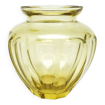 Art Deco vase, crystal, design by J. Hoffmann, Bohemia, Czech Republic, 1930s