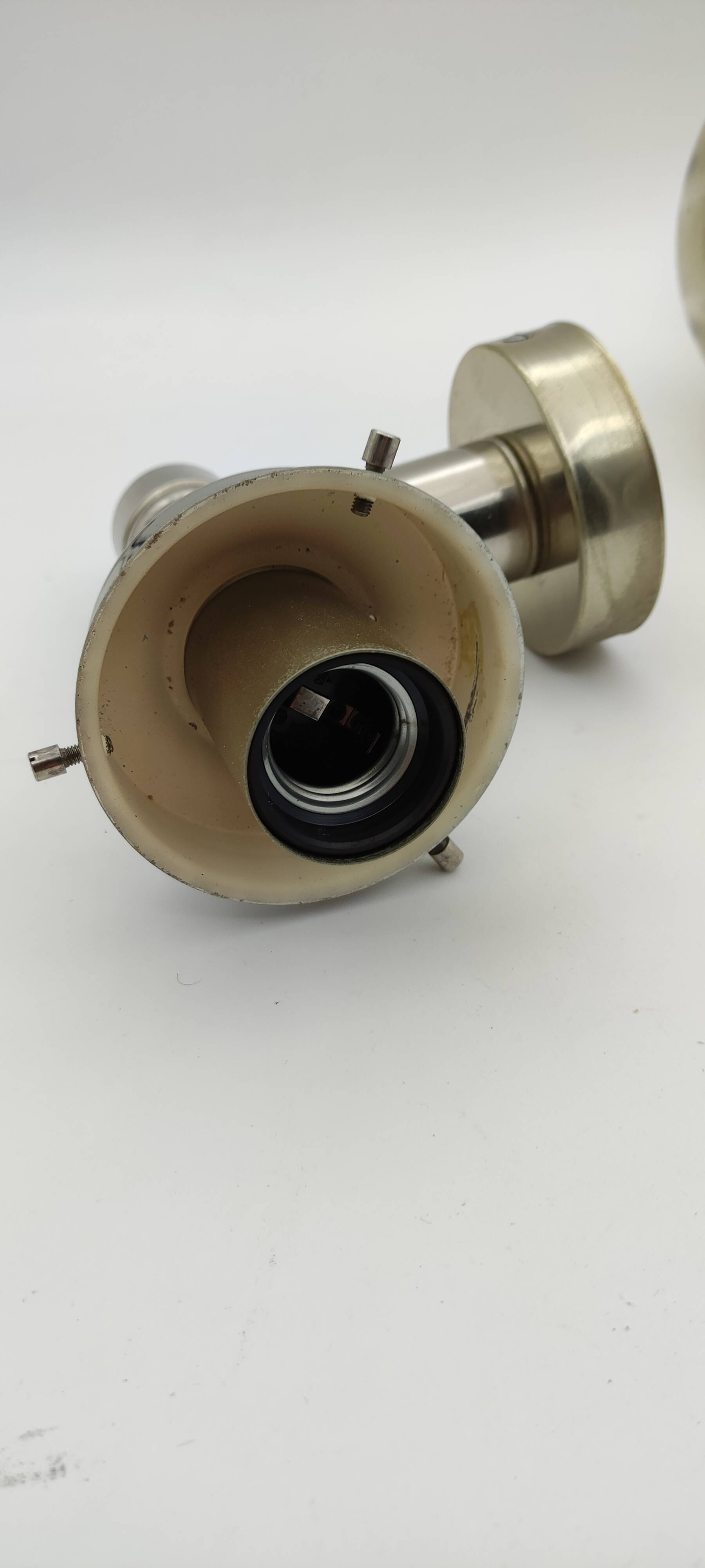 2 Sconces in nickel-plated brass and smoked glass, Scoliari style