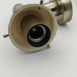 2 Sconces in nickel-plated brass and smoked glass, Scoliari style