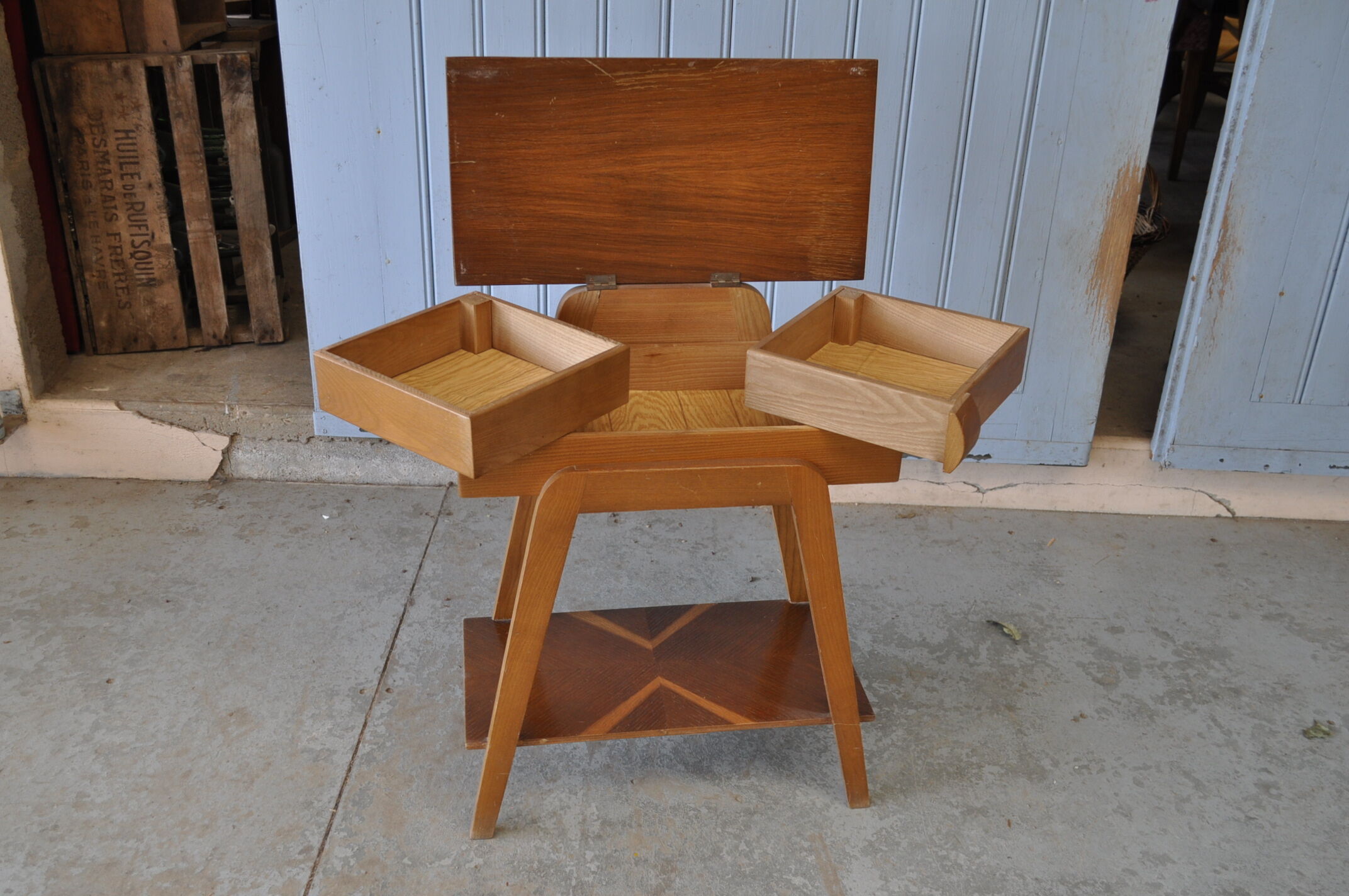 Vintage sewing basket