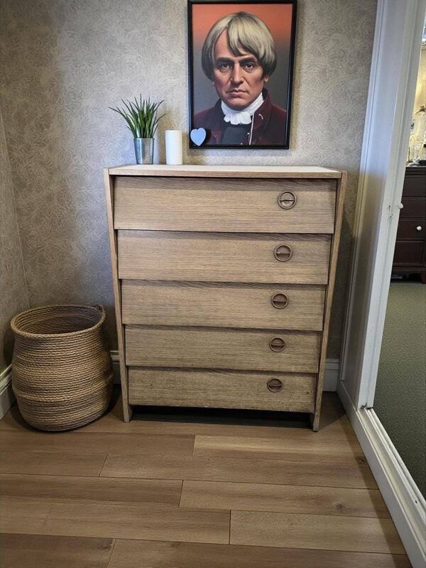 Meuble à chaussures vintage / meuble à rabat