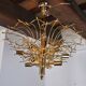 Lustre, 3 levels, crystal flowers, Italy 1970