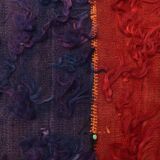 2x6 Red Blue Wool Vintage Runner Rug, 66x190Cm SK 240489