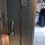 Lampadaire vintage 1970 chrome 3 spots orientables et réglables