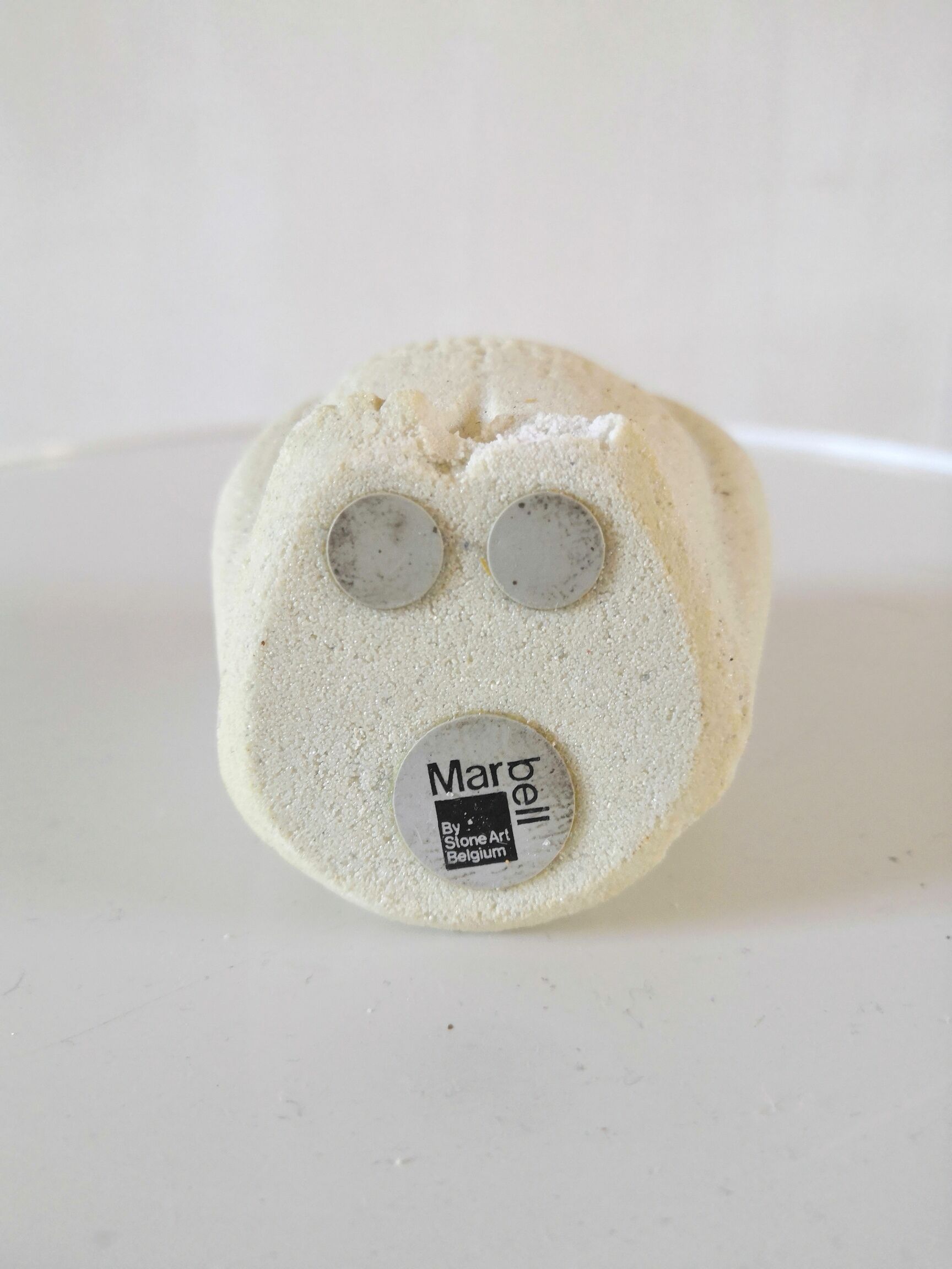 Paper press sculpture owl/owl design Marbell Stone art belgium 70s