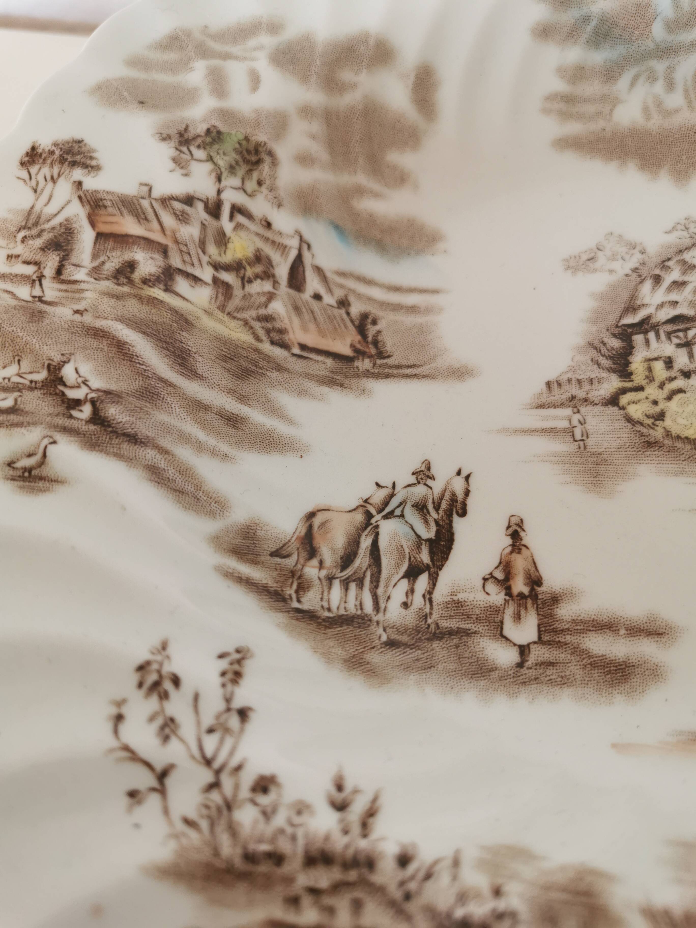 set of 8 iron earth soup plates, Johnson Bros