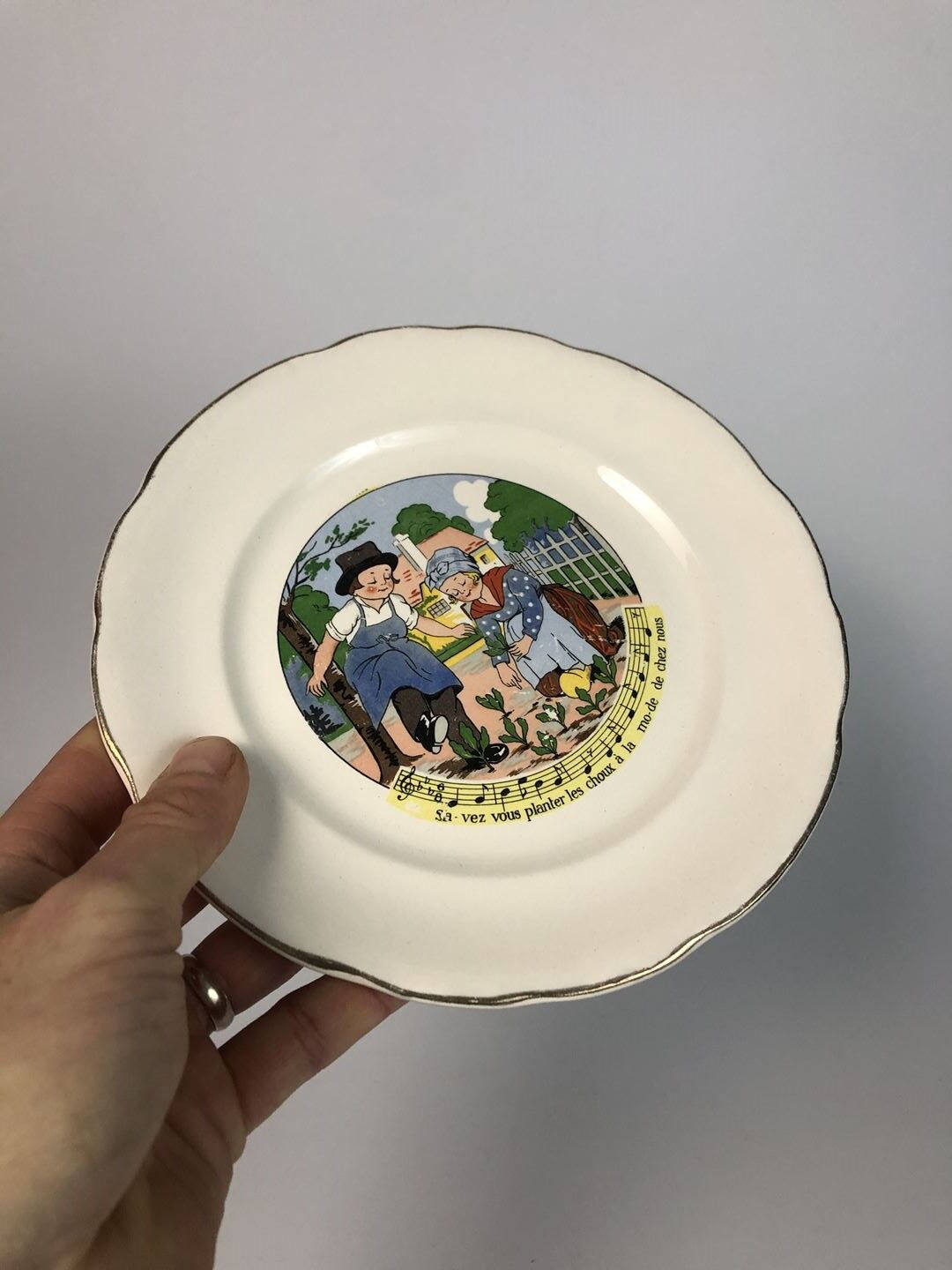 5 Digoin plates children's nursery rhymes