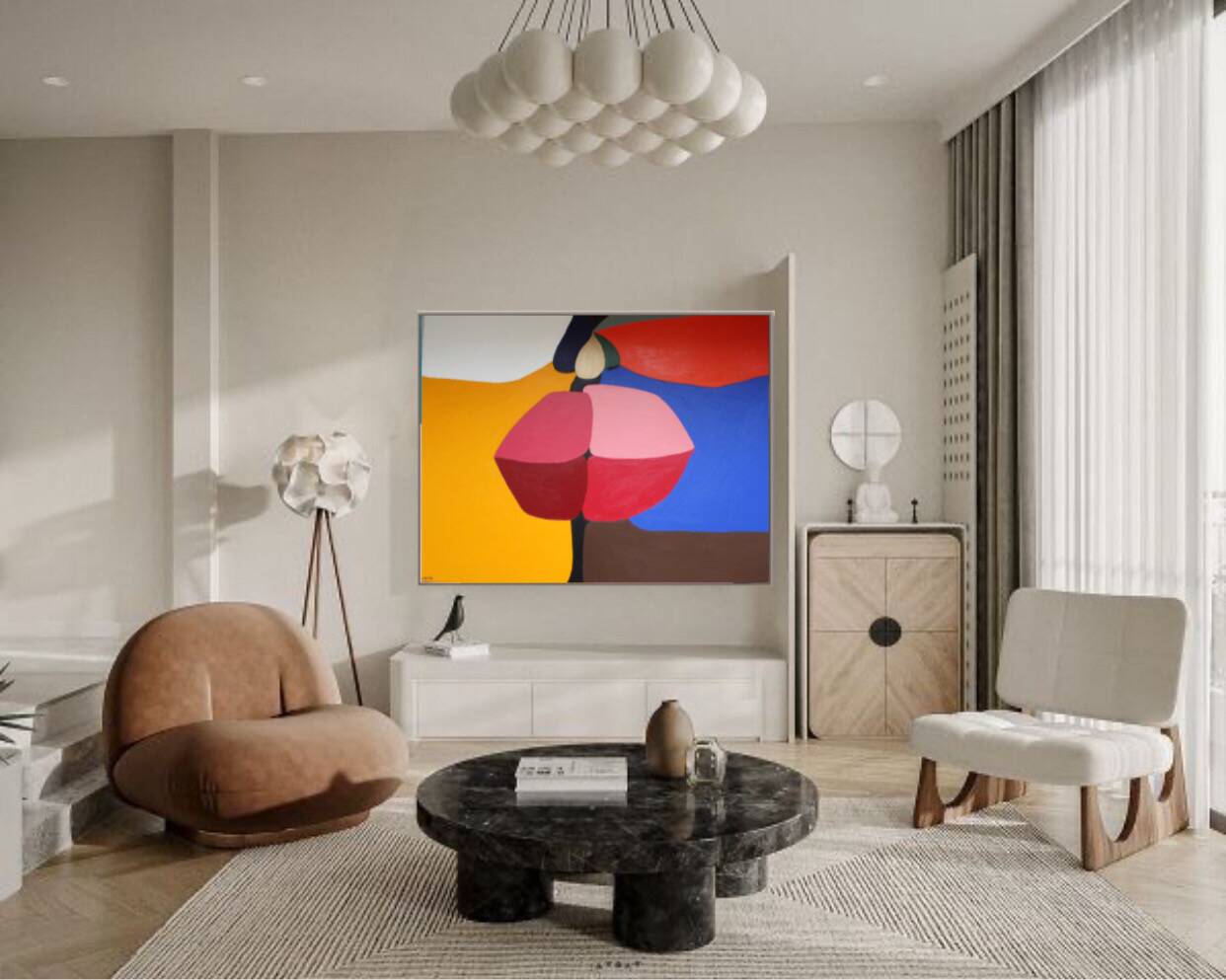 Peinture originale Embrasse-moi 100x81 cm