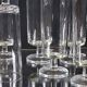 Set of 6 transparent glass flutes/coupes in very good condition.