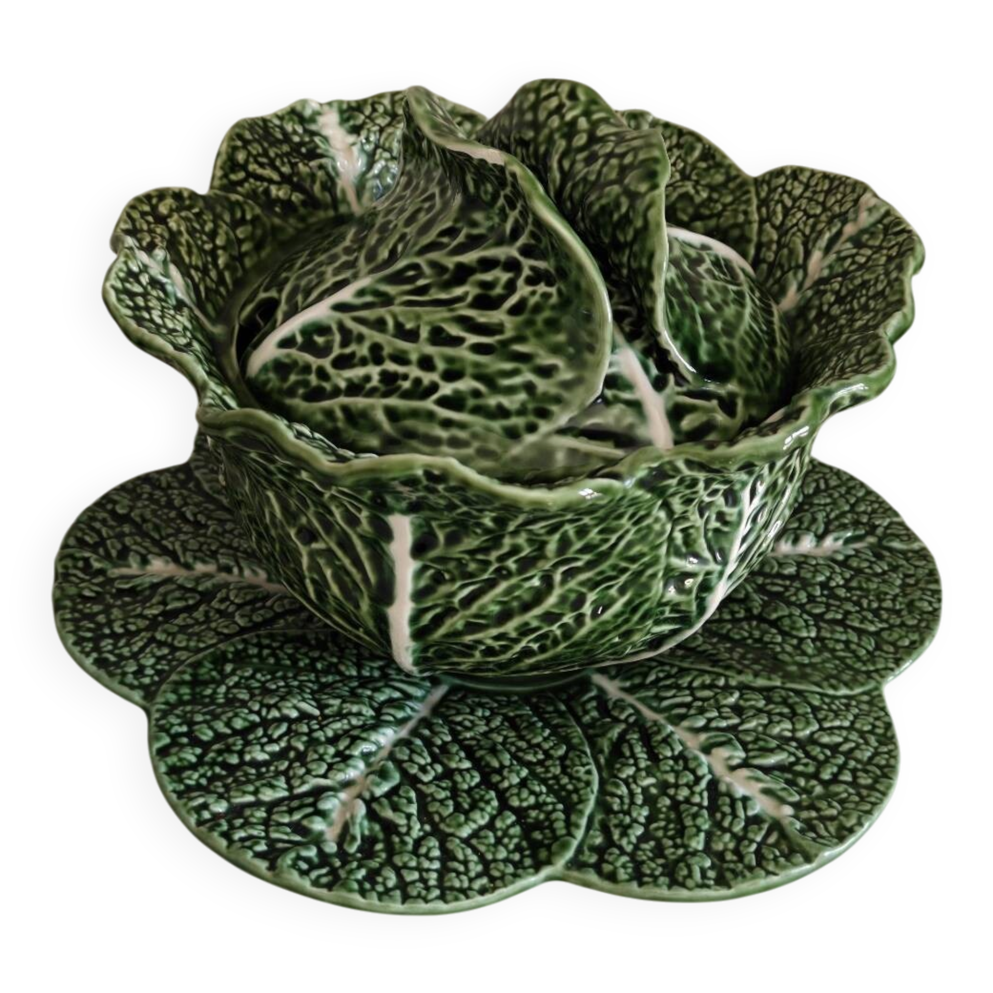 Soupière barbotine choux