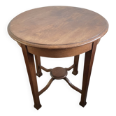 Table d'appoint Art Déco ronde en chêne