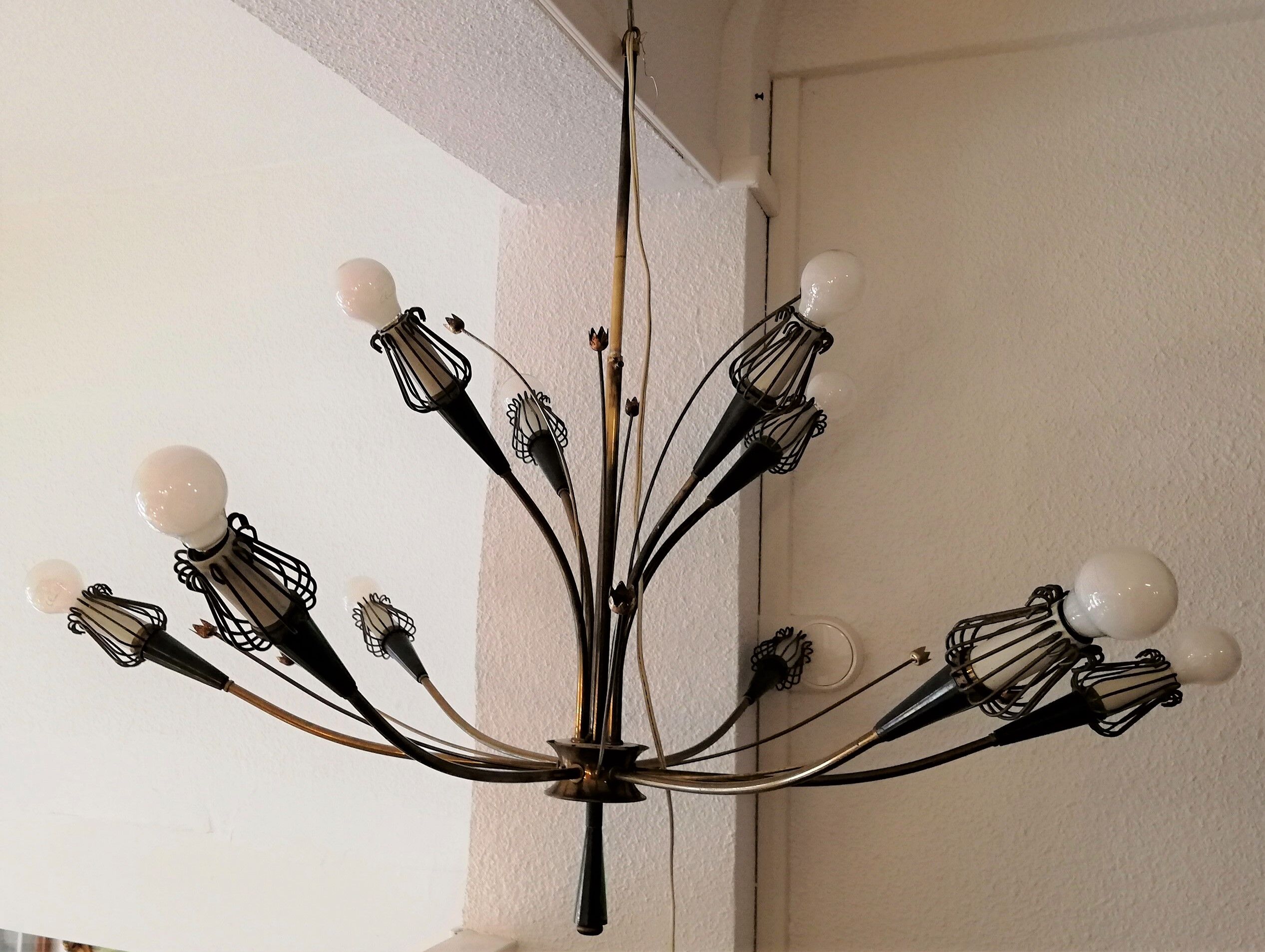 Chandelier 10 fires Lunel Collection Lily of the valley around 1950