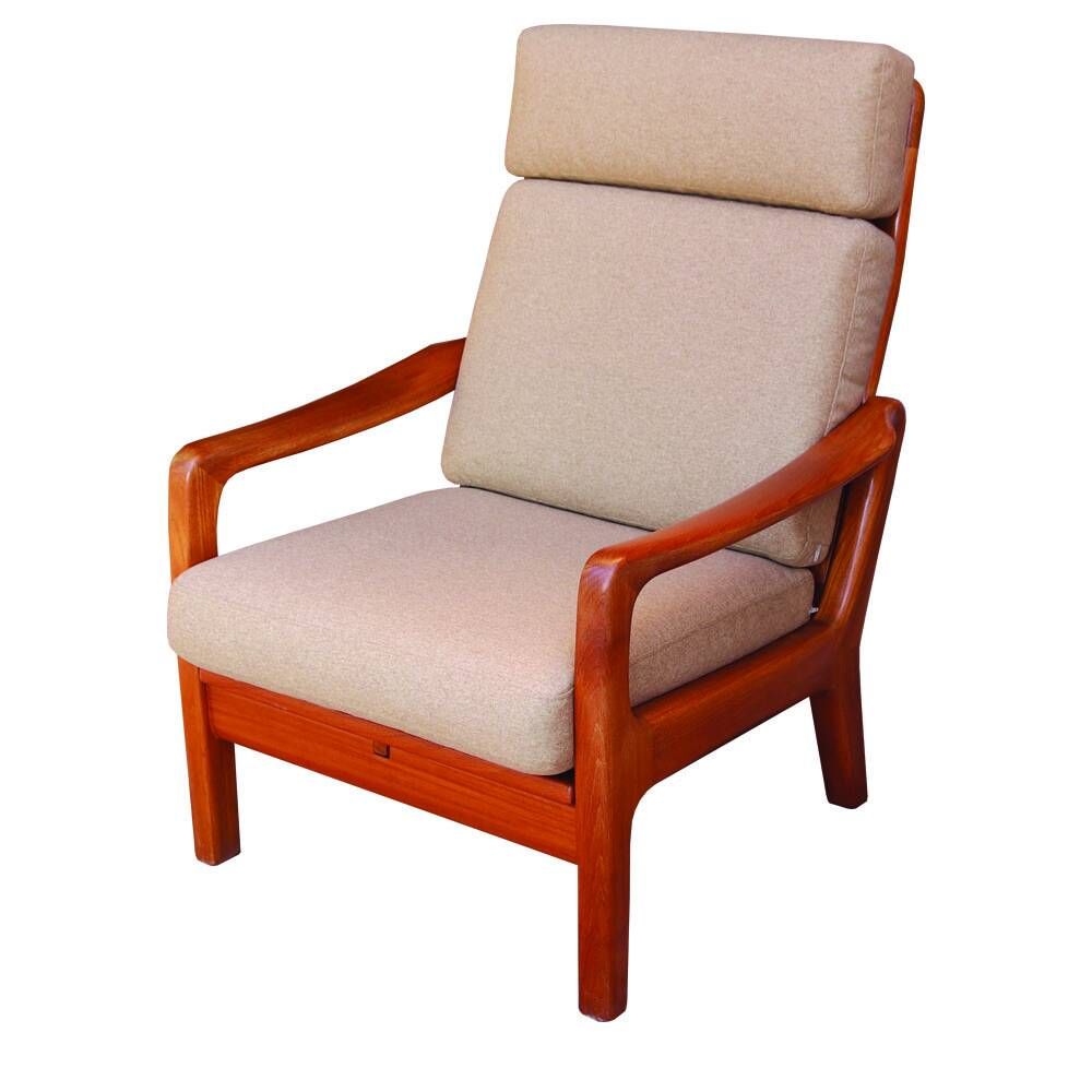 Danish Modern highback recliner armchair by Juul Kristensen for JK Denmark, 1960s