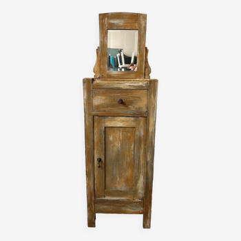 Patinated console entrance cabinet