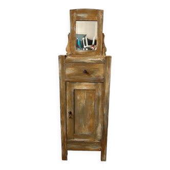 Patinated console entrance cabinet