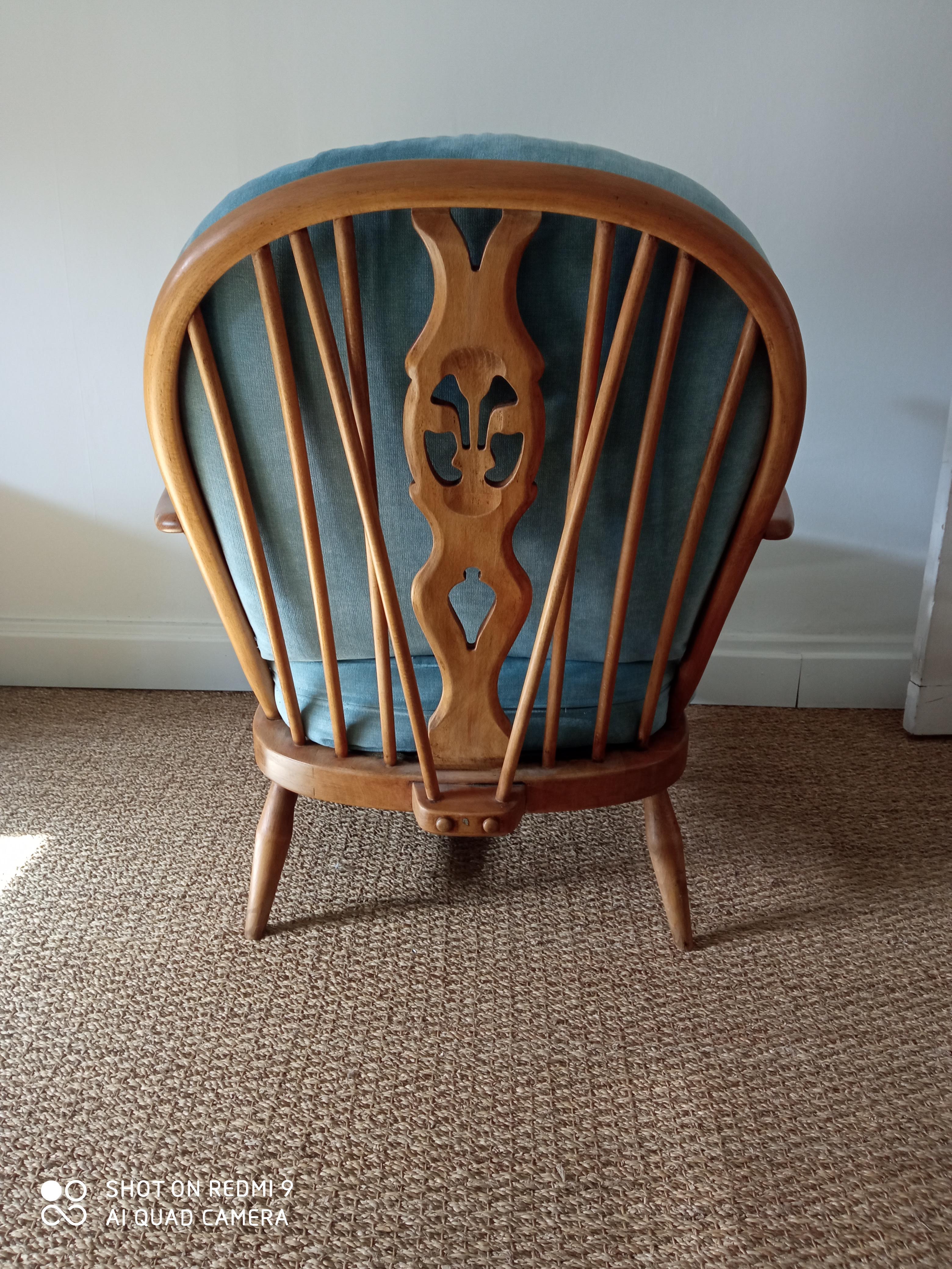 Vintage Ercol Windsor armchair in beech