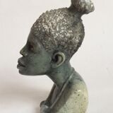 African stone bust