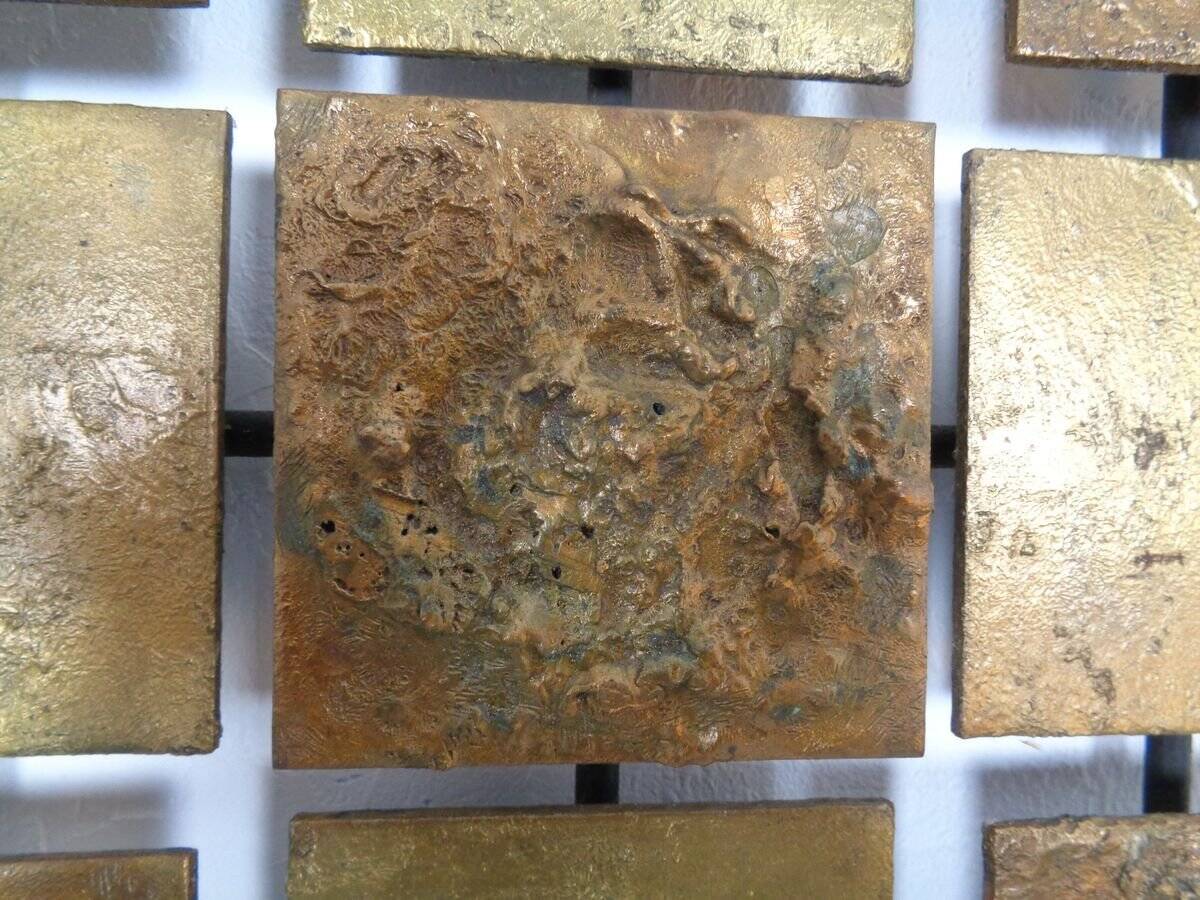 Brutalist Metal Wall Panel, 1960s