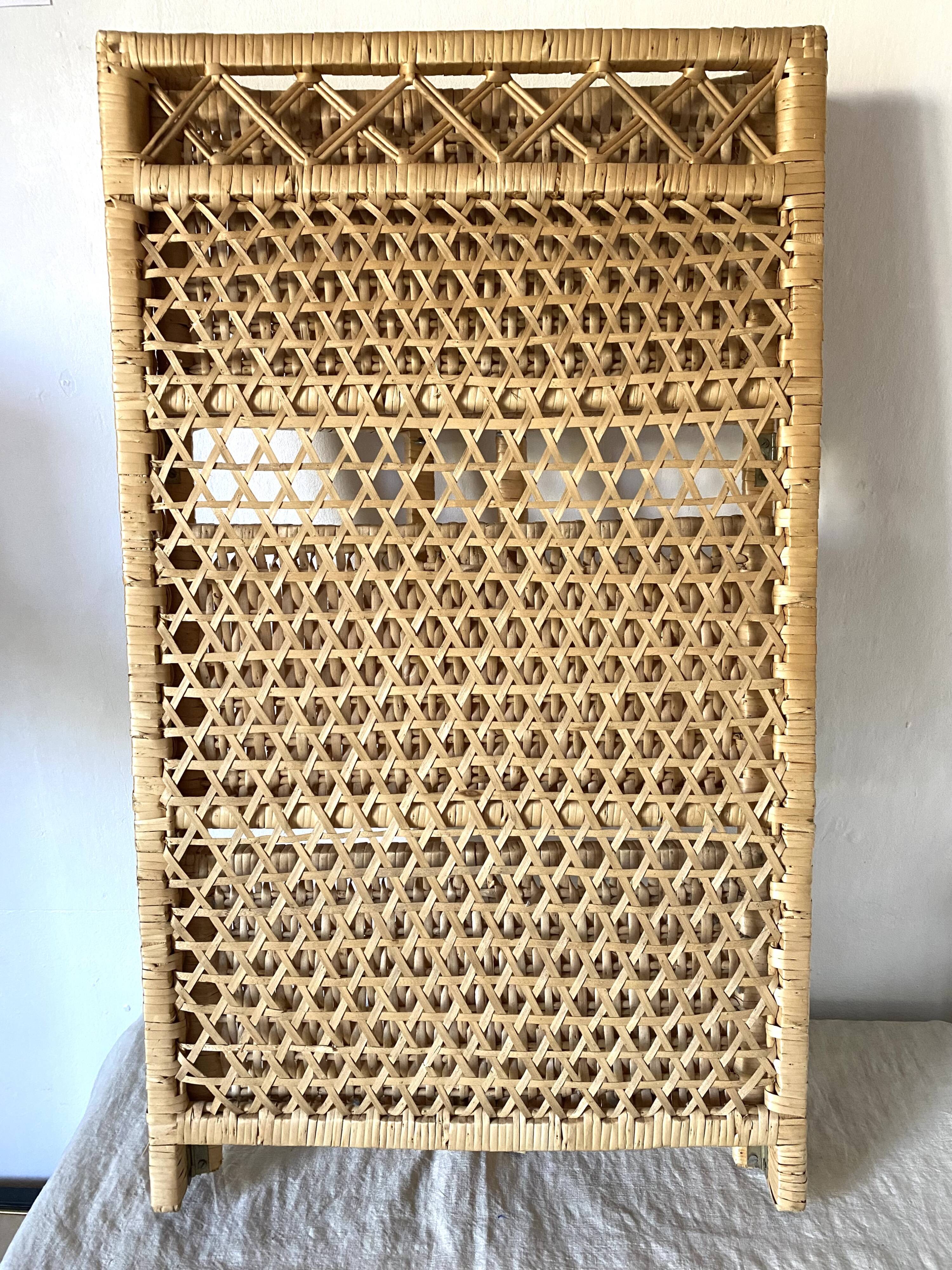 Vintage rattan shelf
