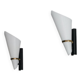 Appliques des années 50 - Plexiglas et laiton - Appliques murales - Stilnovo Arteluce Stilux