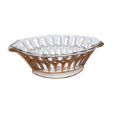 open porcelain basket fruit cup floral pattern