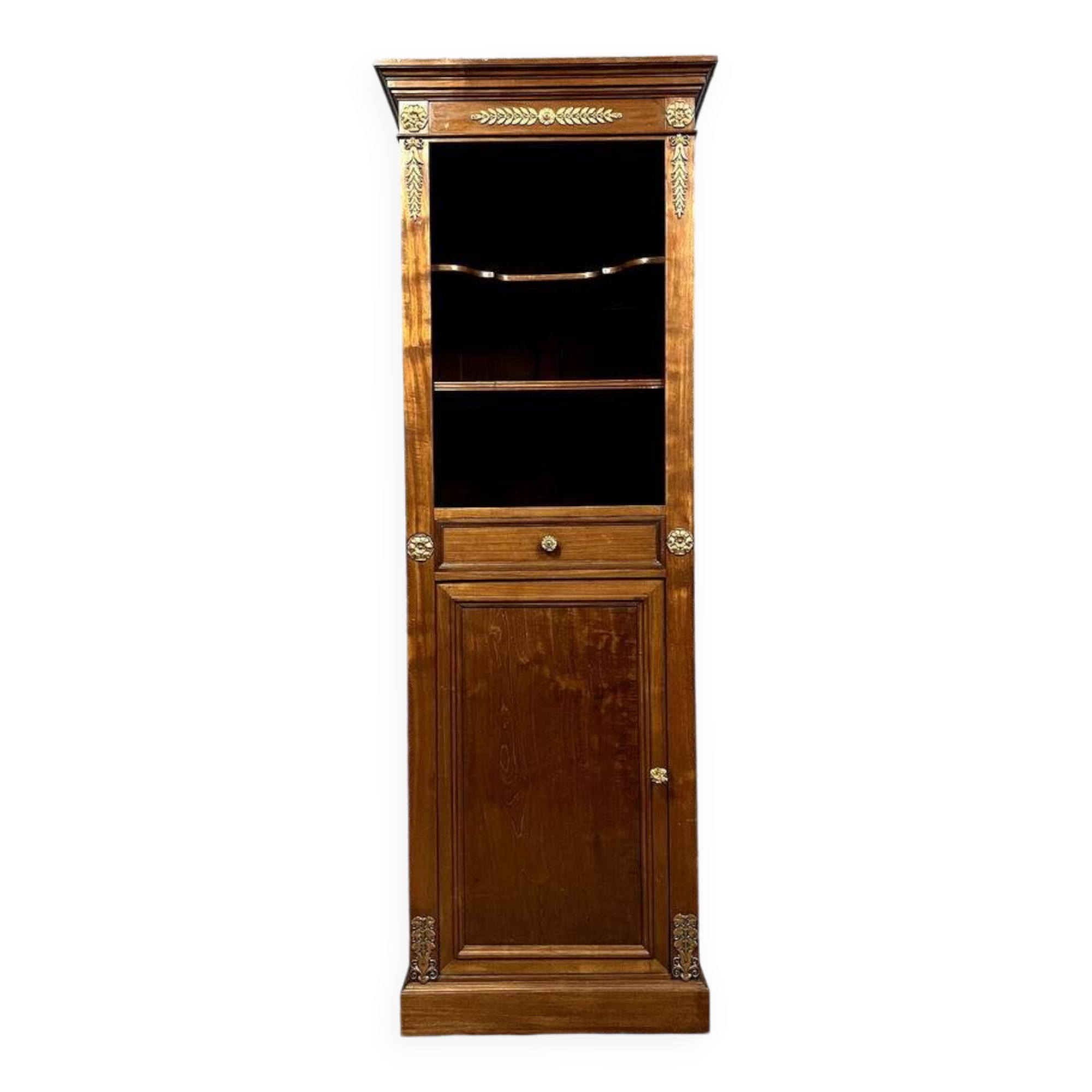 Empire style mahogany bookcase cabinet circa 1880 (A)
