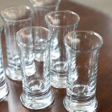 Large crystal liquor glasses, set of 6, 1970