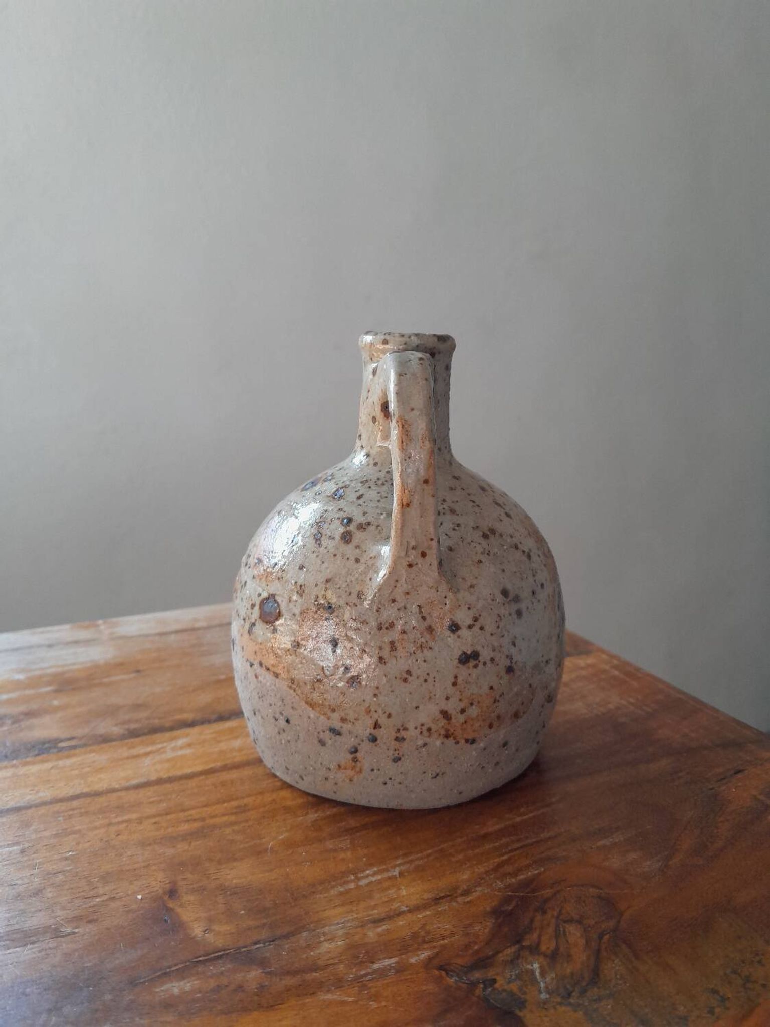 Pitcher, signed pyrite stoneware vase