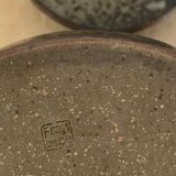 Condiment pot/ pickles/ olives in greige Wabi Sabi