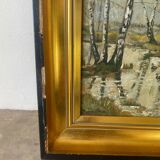Pond in the woods signed