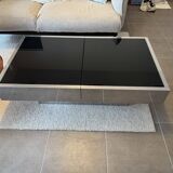 Table basse/bar Willy Rizzo acier inoxydable