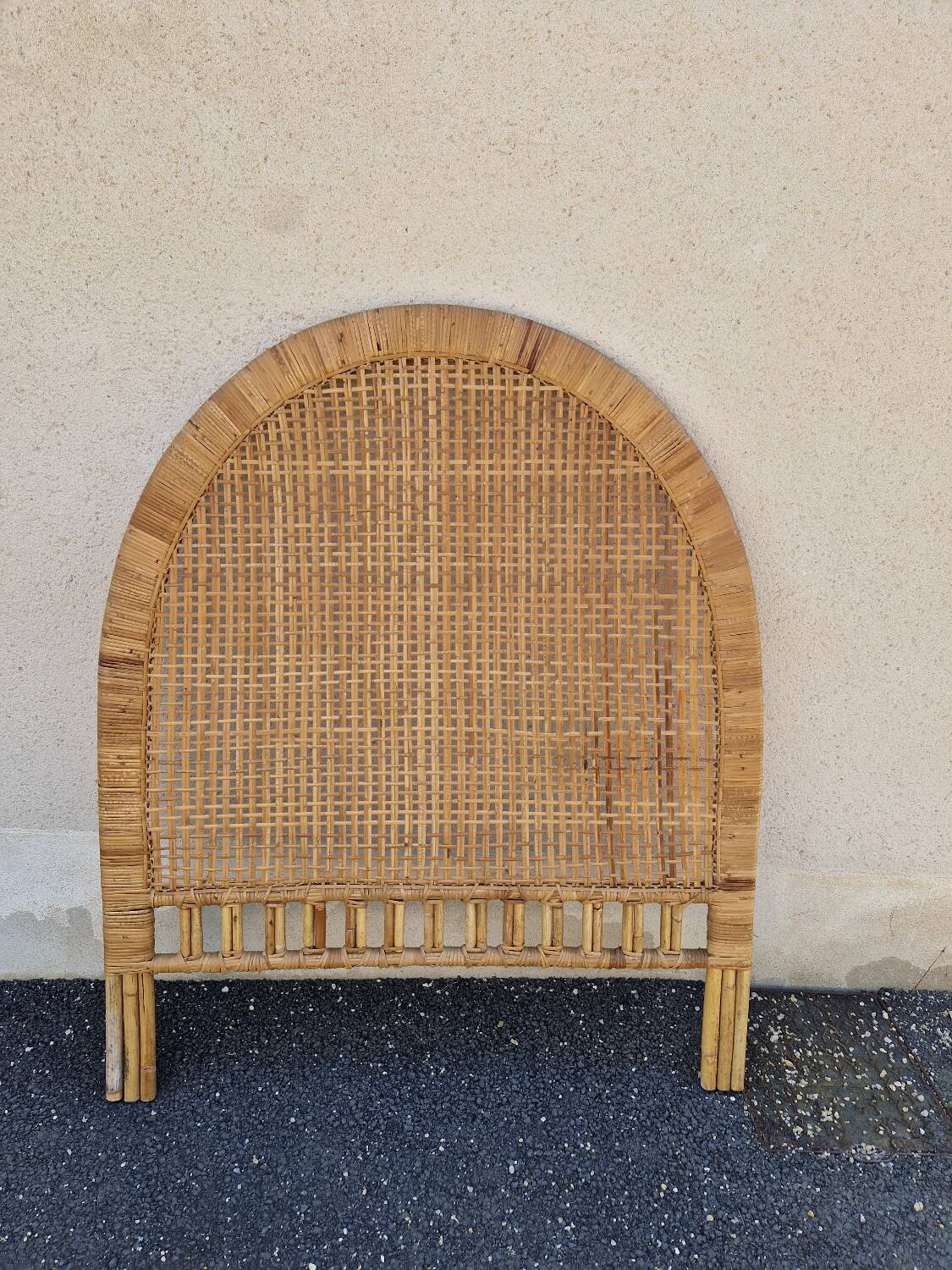 Rattan wicker headboard