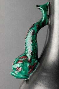 Important fish vase by the Vallauris Manufacture