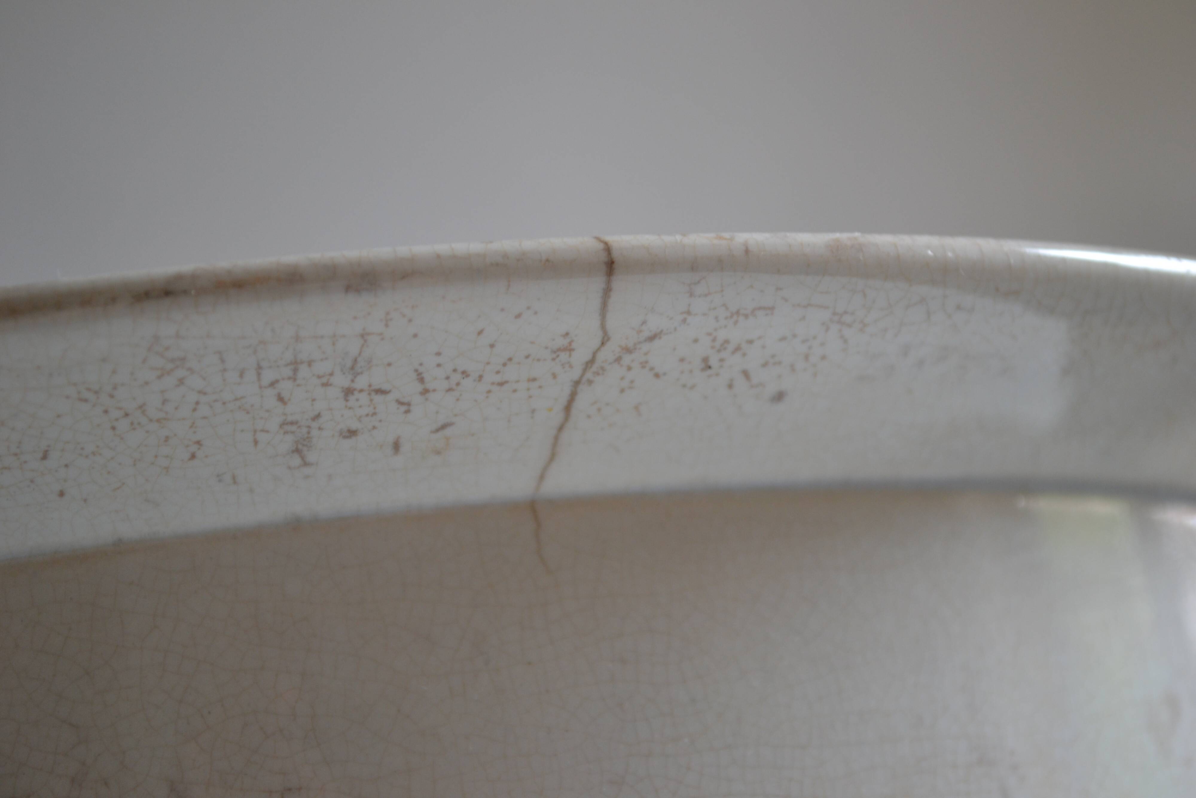 Very large old earthenware pot from Sarreguemines