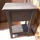 Restored 1900 bedside table in solid wood painted in Gustavian grey