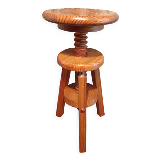 Tabouret d'horloger à vis en pin
