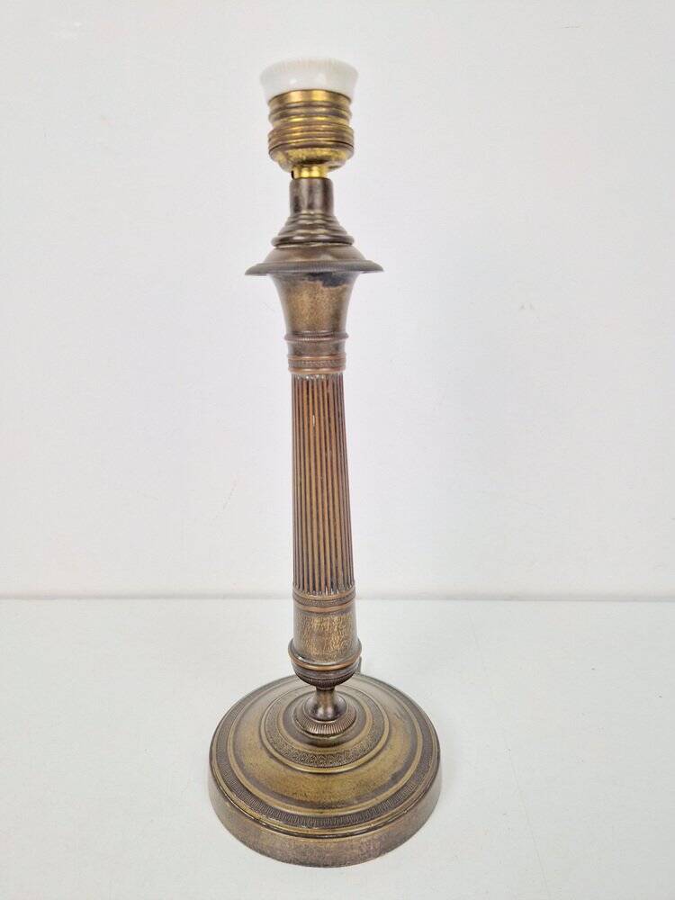 Vintage Empire Bronze Table Lamp, France, 1890s