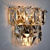 Regency wall lamp by Kinkeldey, 2 levels glass, Germany, 1970