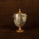 Macabo Grey Parchment & Brass Thermos Glacette, Cusano Milanino, Italy 1950