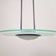 Vintage Italian Glass Disc UFO Pendant Lamp, 1980s