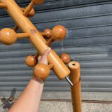 1970s pine coat rack