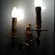 Pair of bronze sconces