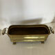 Antique brass planter with porcelain handles