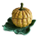 Antique majolica pumpkin jam jar